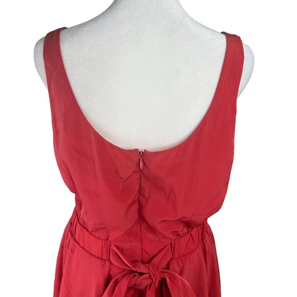 BCBGGeneration Sleeveless Burnt Coral Mini Dress Layered Hem - Size Medium - Picture 12 of 15